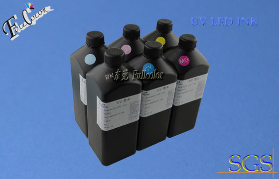 , 마젠타색, 노란, 청록색, 백색 까만, Epson 인쇄 기계 머리 uv 인쇄 기계를 위한 잉크를 치료하는 와니스 UV LED
