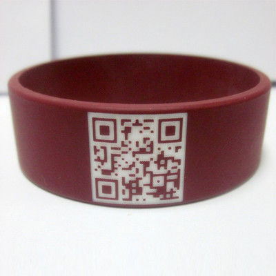 주문 QR 부호 실리콘 에너지 팔찌 부드럽게 Eco 친절한 다색